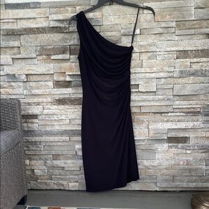 Ralph Lauren Black One-Shoulder Sheath Cocktail Dress